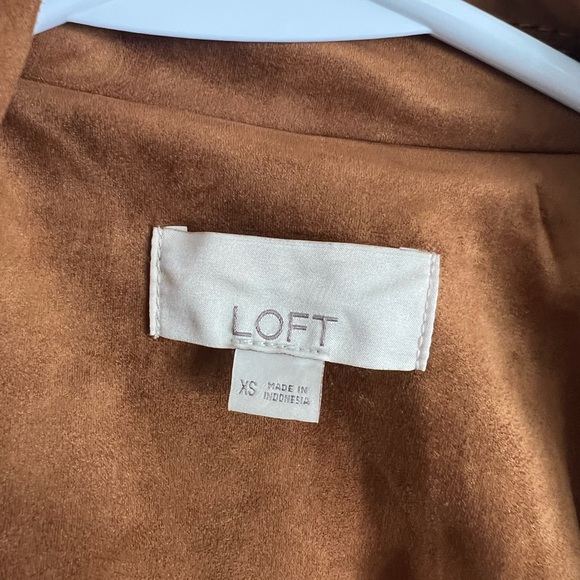 LOFT Tan Leather Jacket - Picture 7 of 9